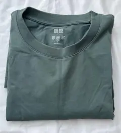 UNIQLO AIRism コットン長袖Tシャツ Lサイズ　グリーンのサムネイル