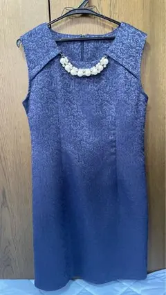 ROYAL PARTY ビックパールネックレス付タイトワンピース