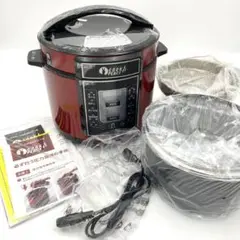 【新品未使用品】COOK PEACE 電気圧力鍋 レッド キッチン家電 時短料理