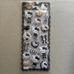 【正規品】ハローキティ マシュマロシール ギャルキティ モノクロ　ぷっくりシール