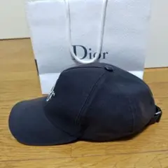 【人気】Dior ERL コラボ　キャップ　ブラック　シルバー　サイズL