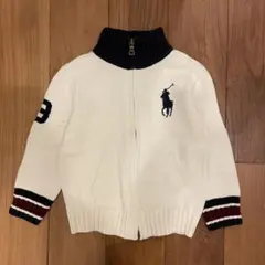 ラルフローレン ジップアップニット セーター 100 白