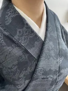 重要無形文化財指定 本場結城紬 100亀甲 真綿手紬糸 正絹 躾糸付き