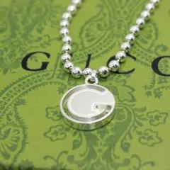 美品 GUCCI グッチ Gロゴ ボールチェーン シルバー ブレスレット