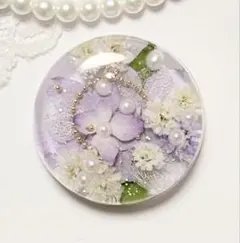 916可憐な♡レジンヘアゴム ロイヤルブルー紫陽花 水色ブーケ - メルカリ