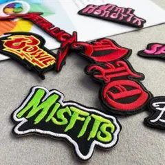 7点セット　英語文字　英字　おしゃれ　ワッペン　アイロン接着　刺繍