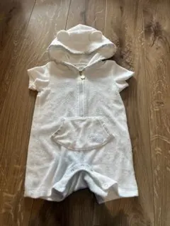 PIQUE フード付きロンパース 70-80