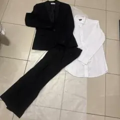 H&M 黒ジャケット　パンツスーツと白シャツセット　150 パーティー　発表会