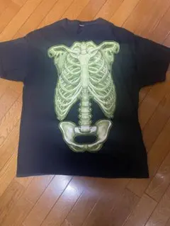 骨格プリント Tシャツ 黒
