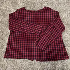 hagumu ハグム チェック柄 長袖 トップス