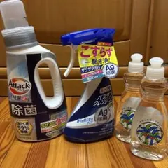 【まとめ売り】花王 アタック抗菌EX ルックプラス ヤシノミ洗剤セットのサムネイル