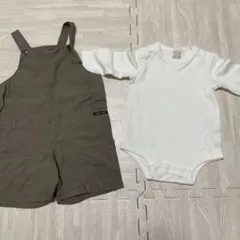 COMME CA ISM ロンパース・petit main長袖ボディスーツセット