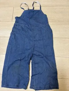 プティマイン　100 デニムサロペット