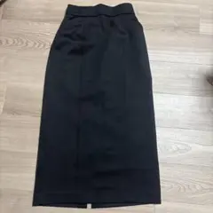 GLOBAL WORK ウツクシルエット　アイラインスカート　ブラック