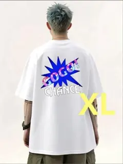 新品未使用 メンズ 半袖 Tシャツ GOGO CHANCE ホワイト XL