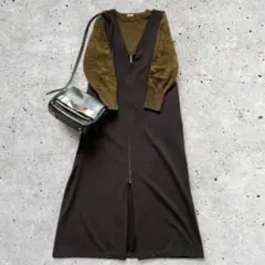 極美品！ Green Parks 2way Vネック ジャンパースカート フリー