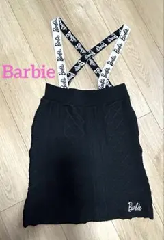 ニット スカート　黒　160 Barbie サスペンダーのサムネイル