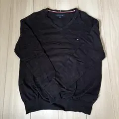 TOMMY HILFIGER ブラック Vネックセーター M
