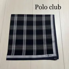 未使用　Polo Club 紳士物　ネイビー　チェック　ハンカチ