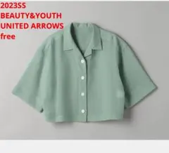 未使用＊BEAUTY&YOUTH ポリエステルオーガンジーシャツ 上品見えシアーのサムネイル