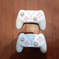 ホワイト/ピンク ワイヤレスコントローラー 2個セット