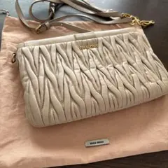 【miu miu】レザー ショルダーバッグ,クラッチバッグ
