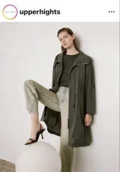 チャコールグレー スプリングコートU-51 SHEER COAT