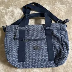 Kipling ショルダーバッグ 総柄 ネイビーのサムネイル