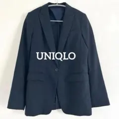 UNIQLO リネンブレンド テーラードジャケット M ネイビー 入学式 入園式
