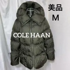 美品　コールハーン　ダウンジャケット　キルティング　オリーブ　ワイドカラー　Ｍのサムネイル