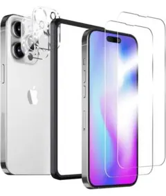 iPhone14ProMaxフィルム 2枚カメラフィルム2枚