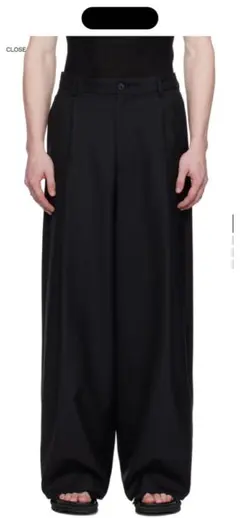 DRIES VAN NOTEN Black Pleated Trousersのサムネイル