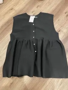 Linelace ペプラムベスト3L 黒