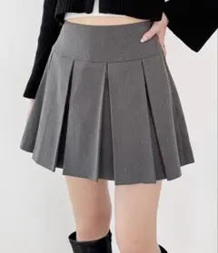 ワイドプリーツミニスカート Heather ヘザー スカート ミニスカート　M