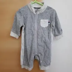 チャンピオン♥グレー♥ フリースロンパース ジッパー付き♥