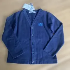 ファミリア　ネイビー Vネック カーディガン