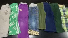 ギャップ、ベビードール、ミキハウスパンツとチェックシャツ8点セット