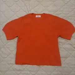 OPAQUE.CLIP 半袖ニット オレンジ