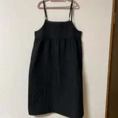 新品　キルト　キャミソールワンピース　黒L