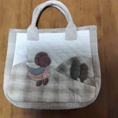 ハンドメイド　パッチワークバッグ