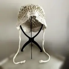 ハンドメイド　バケットハット　クラッシャーハット　ビーニー　フリル帽子