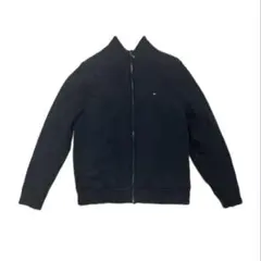 TOMMY ジップアップ　ニット　ジャケット　ブラック