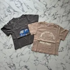 【新品未使用】キッズTシャツ 2枚セット90cm アメカジ・韓国子供服風デザインのサムネイル
