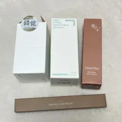 ファンデーション　メイクアップベース　アイブロハンドエッセンス　4点セット