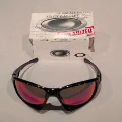 Oakley 偏光スポーツサングラス フレームブラック/レンズメタルレッド　1個