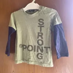 STRONG POINT 長袖Tシャツ オリーブグリーンのサムネイル