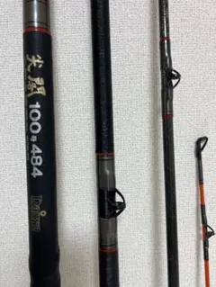 中古美品　カーボウイスカー尖閣100号484 クエ竿 DAIWA（ダイワ） カーボウィスカー 尖閣 100号 484 石突固定金具付