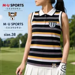 MU SPORTS エムユースポーツ ミエコウエサコ 半袖ポロシャツ ゴルフ