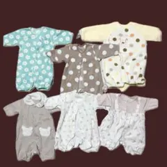 ベビー　カバーオール　50~60cm 6着　まとめ売り　冬　フリース　女の子