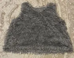 GRL グレイル　Vネックフェザーベスト グレー　フリーサイズ